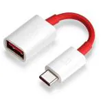 Tart OTG Cable Connector Compatible With Oneplus All C Type Supported 10 pro, 11R,9R,10T,11T,8T (White & Red)