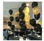 Festiko Black And Gold Balloon Happy Birthday Balloons Letters Birthday Party Decoration Kids Alphabet Ballons All For Celebration Balls (24Pcs Latex Balloons)