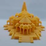 Protomont TECHNOLOGIES Shri Ram Mandir Ayodhya 3D Model Resin Hand Carved Temple 6 inches/150mm Decorative Showpiece for Gift, Multi use CAR Deshboard Ideal for Home Decor, Temple and Best Gift