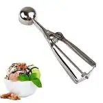 BLLUEX Stainless Steel Ice Cream Scoop Handheld Ice Cream Scoop Spoon with Trigger for Easy Cookie and Dessert Serving