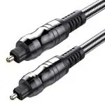 Microware Optical Audio Cable Digital Toslink Cable for Sound Bar/TV/PS4/Xbox, Black