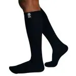 KUE Knee Compression Socks for Men & Women, Pain Relief, Boost Stamina, Circulation & Recovery, Perfect for Running, Football, Sports Activity I Moisture Wicking I Knee Socks Black - L/XL)