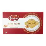 BFP SHAGUN Sona Papdi | 400Gm | Authentic Indian Gram Flour Almond Mix Soan Papdi with Cardamom Flavor | Exquisite Festive Delights Soan Papdi by Shagun | Authentic Soan Papdi with Premium Ingredients