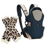 Mom's Pride Blue 3 In 1 Kangaroo Design Front Position Baby Carrier With Leg Warmer For (0 M-2 Yrs)