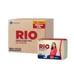 RIO Heavy Flow XXL Sanitary Pads 140 Pieces (Pack of 14) with 350mm coverage, Side Leak guards, Wings for Heavy Flow, PCOD and Menopause