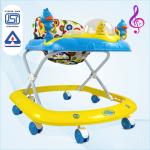 Dash Cutie Baby Walker with Adjustable Height and Musical & Light Rattles for Baby (Blue)