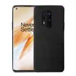 LIRAMARK Liquid Silicone Soft Back Cover Case for OnePlus 8 Pro / 1+8 Pro (Black)