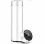 Madric Water Bottles - 500ml - Smart Display Stainless Steel Water Bottles, Sports Water Bottles Keep Cold And Hot, BPA Free Kids Office Water Bottles for School Office - White