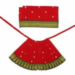 Vedic Vaani Navaratri Goddess Mata Rani Poshak, Maa Laxmi, Durga, Saraswati, Radha Shringar for Kalasha Pooja (Red, 6(H) x 11 (W) Inch) (1 Pcs )