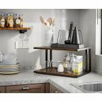 KDM ENTERPRISES Wood Printer Stand, Multipurpose 2 Tier Storage Shelf for Home, Office, Brown