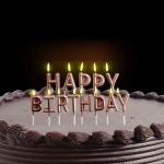AMFIN Happy Birthday Letter Candles / 1st Birthday Candle / Happy Birthday Candle for Birthday Theme / Happy Birthday Candles for Cake , Happy Birthday Candle Rose Gold (Rose Gold)