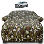 Auto Hub Tata Nexon EV Car Cover with Mirror Pocket and Soft Cotton Lining,Waterproof Tata Nexon EV Car Body Cover, Army Print
