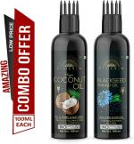 Desi Crew Virgin Coconut and Blackseed Kalongi Oil for Skin, Body and Hair Care 100 ml Each