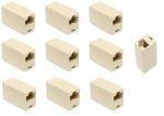 AdzMozi -RJ45 Ethernet Adapter for Server, Router and Modem with Cat 5 and Cat 6 - Pack of 10