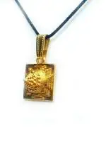 Astroghar Gold Plated Shri Yantra Base Metal Pendant For Men And Women
