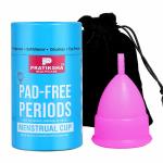 PRATIKSHA HEALTHCARE Soft reusable menstrual cup 100% medical approved silicon, leak and BPA free(M)