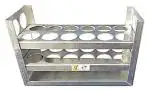 Lab Junction Test Tube Stand, Test Tube Stand 15 mm, 12 Hole in Aluminium LJ-1503 as per Quality Standards:!