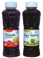 Natraj The Right Choice Unaab and Ras Jeera Sharbat - 1500 ml Each (Pack of 2)