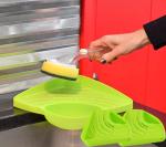 ZURU BUNCH Set of 2 Kitchen Sink Corner Caddy Storage Rack Sponge Holder, Bathroom Faucet Soap Cleaning Brush Organizer