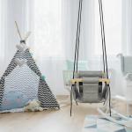 Boffle Grey Wood Baby Garden Swing - 6 Months To 3 Years Up To 25 Kg