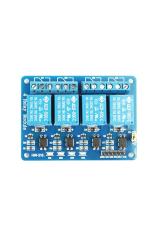 Robotbanao Blue Optocoupler 4 Channel 5V Relay Module Control for Arduino Dsp Avr Pic Arm JX-FRON-V4L7