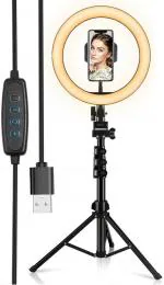 Webilla 10 Inch Dimmable Led Selfie Ring Light Mini Led Camera Light Studio Fill Light Desktop Lamp