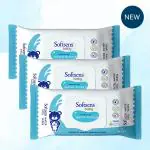 Softsens Baby 99.9% Pure Water Wipes | Pure Aloe Vera Extract with Lid Wipes For Babies (Pack of 3) 72 Sheets