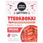 Urban Platter Instant Tteokbokki - Buldak, 240g (with Seasoning Premix | Spicy Snack | Soft and Chewy Rice Cakes | Korean Street Delicacy)