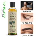 Eneeva castor hair growth oil Cold-Pressed 100% Pure Castor Oil - For Hair Growth | castor oil | castor oil for eyebrows | castor hair oil | castor oil for eyelashes | castor oil for skin-100 ML
