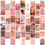 Kitty Cat Peachy Pink Aesthetic Wall Collage Kit | 30 Unique Poster Set + Free Tape | 4x6in Each | Posters For Dorm Bedroom Etc Decor | Hostel Essential | Aesthetic Room Decor | Soft & Long Lasting Colours | Easy Removal
