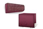 The Furnishing Tree 1.5 Ton LG PS-Q20SNZE Red and Maroon Symmetric PVC Indoor and Outdoor Split AC Cover Set (25.4 x 104.1 x 34.3 cm)