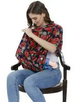 Feather Hug Lily Blossom Cotton Nursing Covers for Mothers