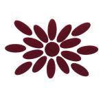 Comet Busters Handcrafted Maroon Oval Velvet Bindis (BIN1882) (13 mm) Pack of 1