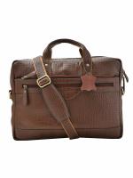 ANNODYNE Leather Executive Formal Convertible Office Bag Shoulder Laptop Messenger Bag (Brown)