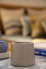 Chann Studio Decor Classic Concrete Planter | Handmade Decorative Planter | Indoor/Outdoor Planter | Home Decor | Succulent Planter and Flower Pot | Cement Planter - Grey