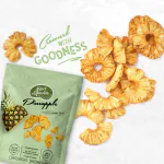 SUPER MUNCHIES Pineapple Chips, Vegan, Gluten Free, High Fiber, Zero Cholesterol, Low Fat, No Preservatives, No Trans Fat, NO Added Sugar (Pack of 4)