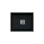 CURATE INDIA Single Bowl Granite Quartz Sink Kitchen | 21x18x9 Inch | 7 different Color Variations | PVC Waste Pipe | Modern Sink For Kitchen