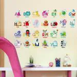JAAMSO ROYALS ABCD Cartoon Learn Educational Decorative Self Adhesive Kids Room Décor Vinyl Wall Sticker ( 70 CM X 50 CM)