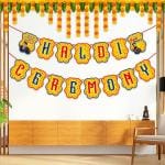 Zyozique Haldi Ceremony Decoration Items | Backdrop Decorations For Haldi Ceremony - Haldi Ceremony Banner | Backdrop Decoration Banner