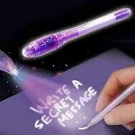 PASS & PLAY invisible Ink Magic Pen (6 Pieces) with UV-Light Birthday Return Gifts for All Age Group(Assorted Colours)