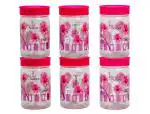 Swastik Housewares Pink Plastic Pet Storage Containers 0.5 L (Set of 6)
