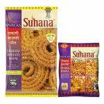 Suhana Chakali Bhajani 1.5 KG (500g x 3) + 3 Chiwda Masala 100g | Chivda | Chiwada Masaala | Ready Atta | Flour | Pith | Peeth | Murukku | Patal Pohe | Jaad Pohe