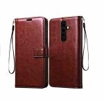 ERIT Reno 2 Brown Faux Leather Card Slot Flip Cover 15.24 x 11.35 x 0.76 cm