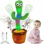VikriDA Dancing Cactus Plush Toy with USB Charging, Sing 120pcs Songs, Recording, Repeats