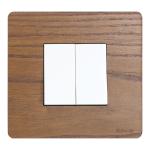 Kolors 8 Module (Hz) Original Wood Cover Plate, Premium Modular Switch Plate & inner plate (Pacific Yew) [Kredo] [These modular plates are only compatible with KREST & KLASSIC Switches]
