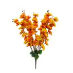 Saf Orange Blossom Artificial Flowers For Home Decore 7 Stem| Without Pot| Orange, Pack Of 1, Height 52 Cm