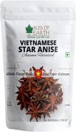 Bliss of Earth 200gm Vietnamese Star Anise, Whole Spices, Chakri Phool, badiyan For Indian Cuisine, Exotic Tea, Biryani & Rice