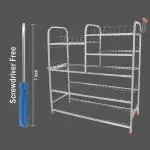 Zaib 30x30 Stainless Steel Kitchen Rack Bartan Stand for utensils Organizing in your kitchen