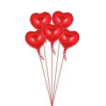 Party Midlinkerz Plastic 18 inch Rose Gold Heart Shaped Foil Balloon for Valentines Day and Wedding Decoration (Pack of 5)