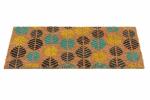 Only Mat Natural Coco Coir Multi-Leaf Design Anti-Slip with PVC Back Doormat for Indoor, Outdoor, Patio, Home and Office, Weatherproof, Large and Thick (120cm x 40 cm x 1.5cm)